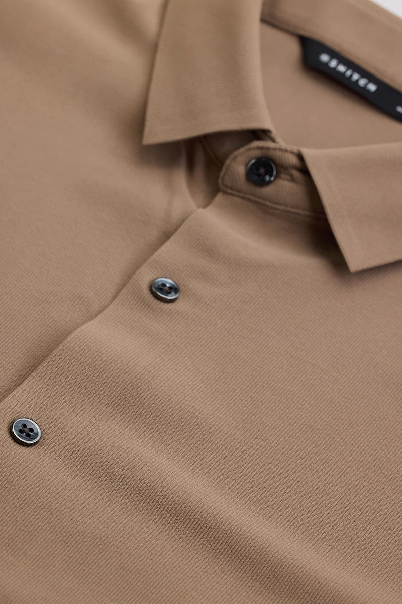 سنيتش Beige Stitchless Stretch Shirt